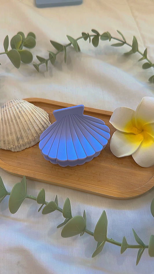 Purple seashell hairclip
