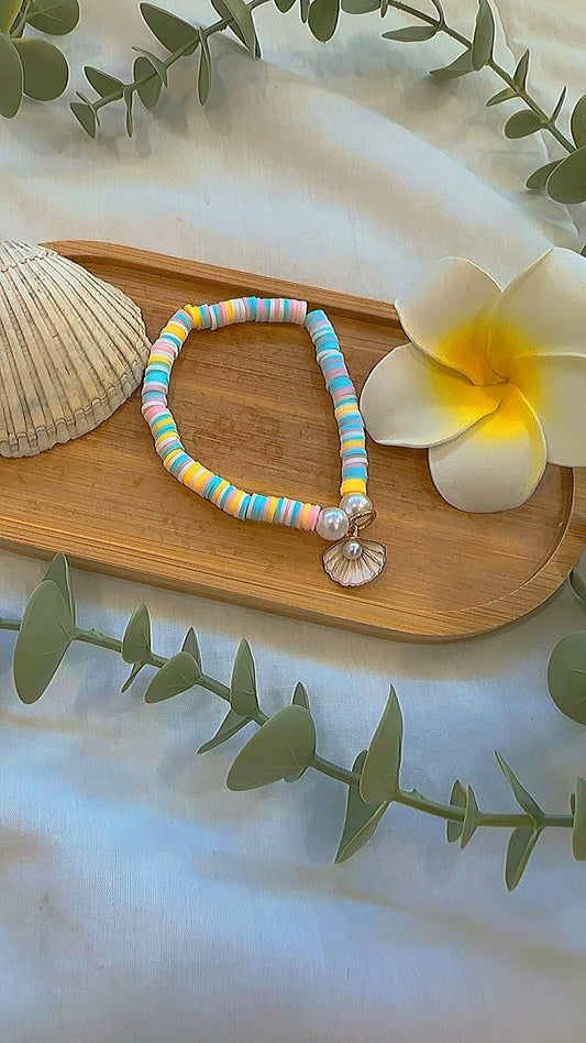 pink seashell bracelet